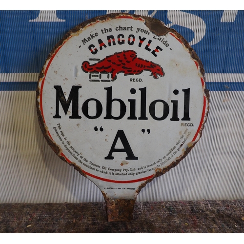 81 - Double sided enamel sign - Mobiloil A 11