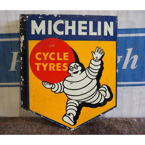 83 - Double sided metal sign - Michelin Cycle Tyres