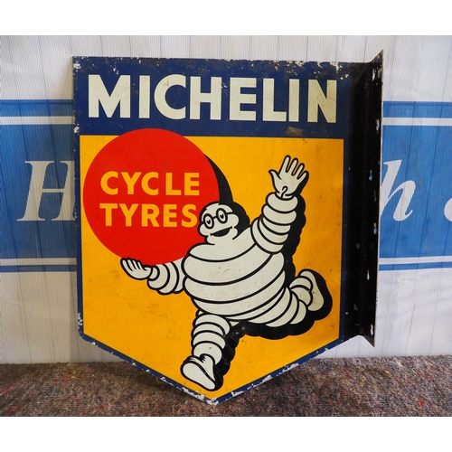 83 - Double sided metal sign - Michelin Cycle Tyres