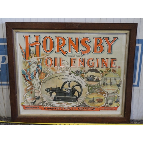 110 - Hornsby Oil engine advert in original frame