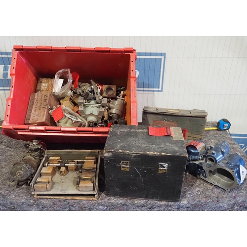 210 - Assorted aircraft parts including motors and pumps