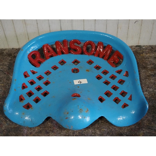 220 - Cast iron seat - Ransome