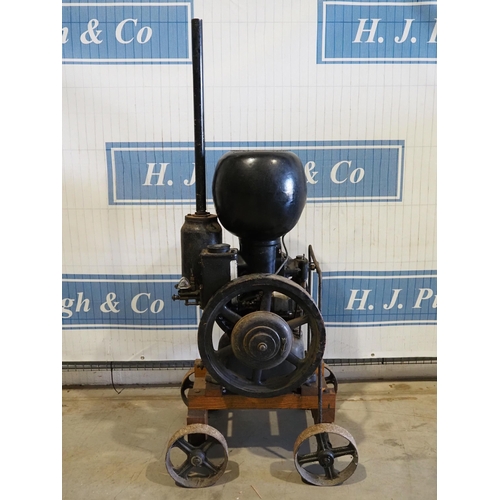 767 - Petter M-type new model universal stationary engine 1 1/2 HP on trolley c/w starting handle