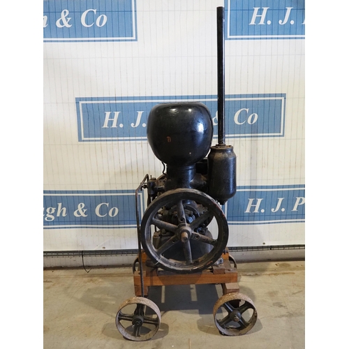 767 - Petter M-type new model universal stationary engine 1 1/2 HP on trolley c/w starting handle