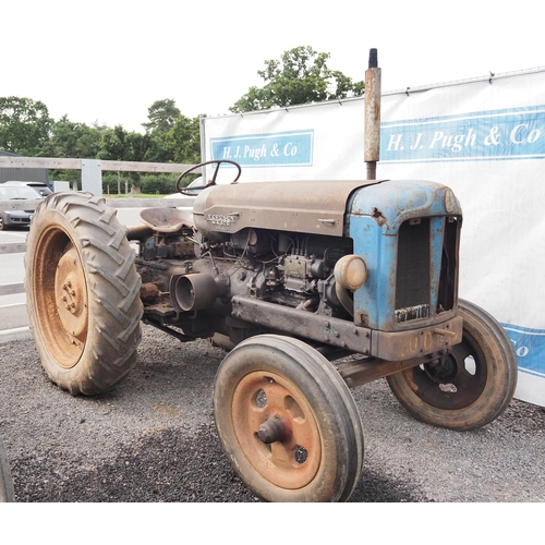 790 - Fordson Major Diesel tractor. Runs & drives. Fitted with belt pulley.