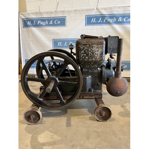 764 - Ruston Hornsby AP 10HP stationary engine, high tension ignition with starting handle. Working order.
