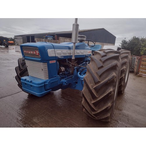 827 - County 1004 Super 6 tractor, 1982. Restored, starts runs and drives. C/w front weights. Showing 7271... 