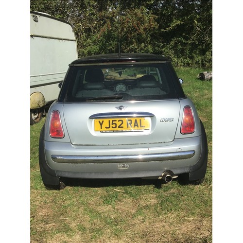 569 - Mini Cooper. reg YJ52 RAL. No key