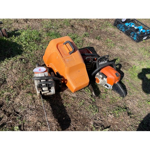 2 - Stihl chainsaws -3 and case