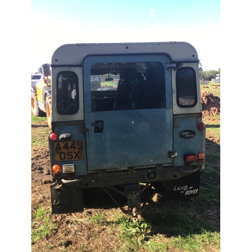 572B - Land Rover 110. 1984, 2286cc, Good project. Reg A449DSX. V5,No key