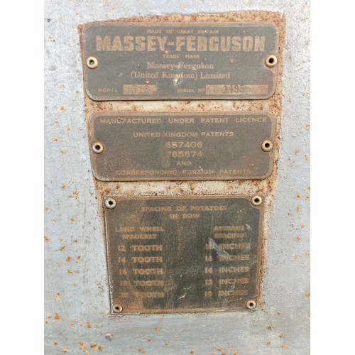 895 - Massey Ferguson 718 automatic potato planter. Badged