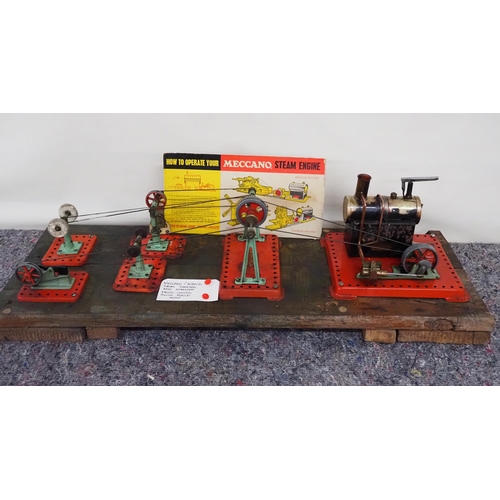 151 - Meccano/ Mamod steam powered mini workshop