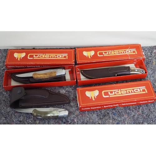 162 - 3 - Cudeman sporting knives new in original boxes