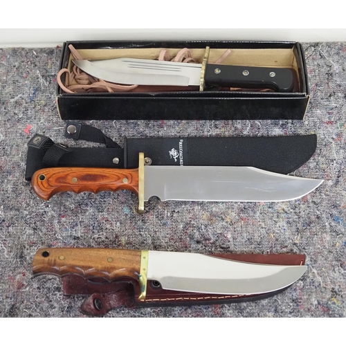 175 - 3 - Bowie knives to include Winchester new in original boxes