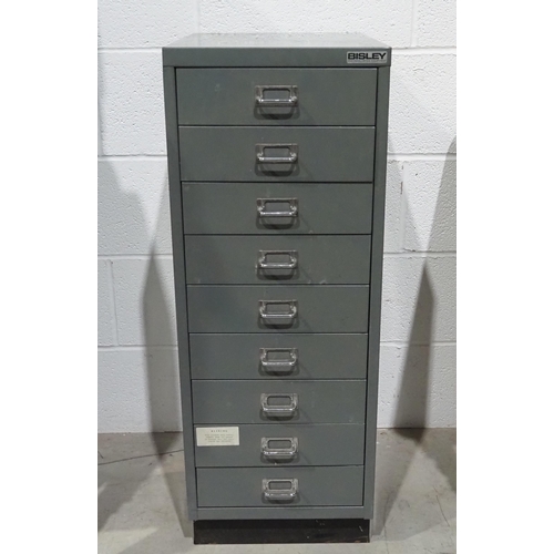 334 - Bisley 9 drawer filing cabinet