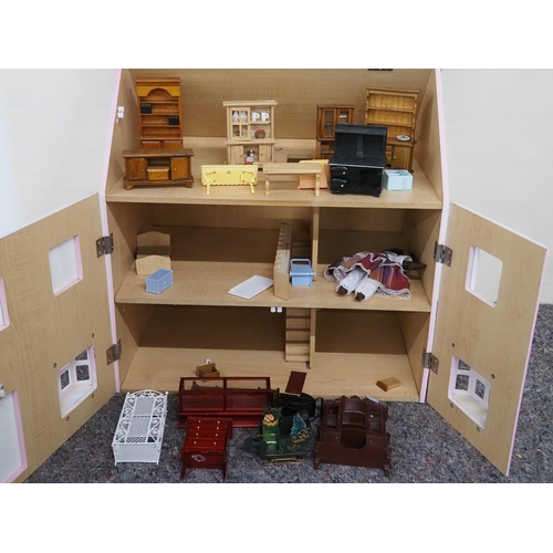 59 - Dolls house and assorted furniture