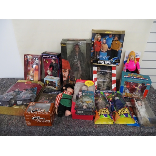 62 - Assorted boxed modern toys to include Star Trek Barbie and Ken 30th Anniversary, Harry Potter and Pi... 
