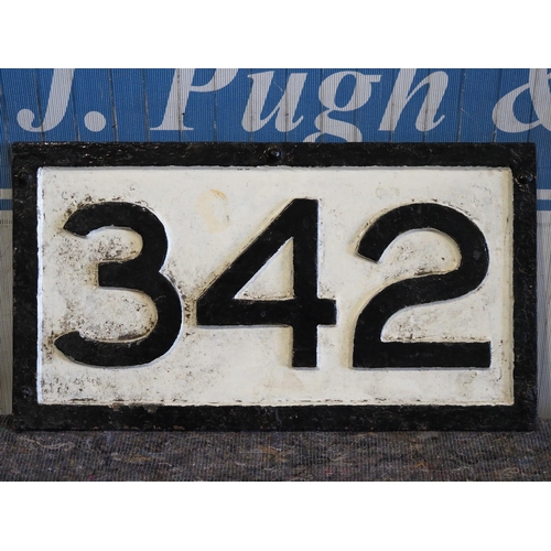 614 - Cast iron railway sign 342 12