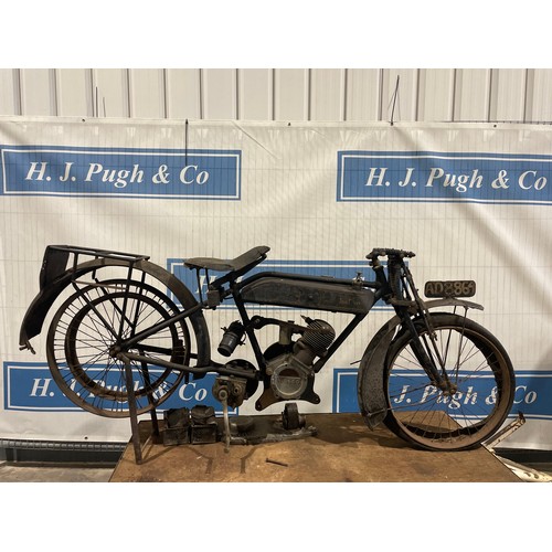 920 - The Sun Villiers flat tank motorcycle project. 1921. Correct Registration number.
This bike has been... 