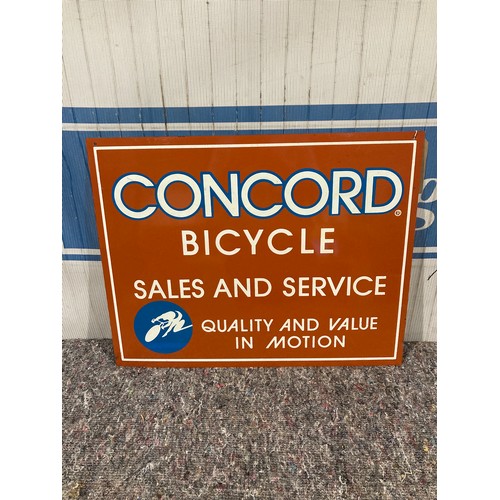 129 - Concord bicycle double sided sales and service sign