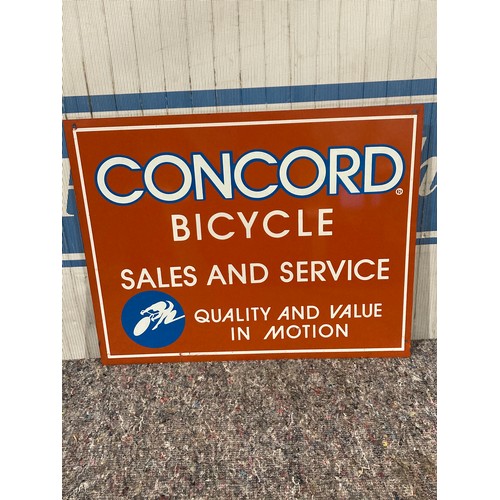 129 - Concord bicycle double sided sales and service sign