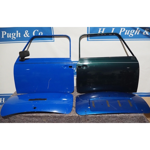 23 - Mk2 Mini left and right hand doors and boot lids