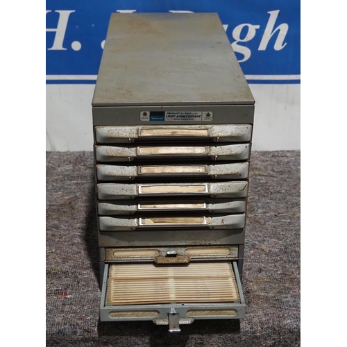 78 - 9 Drawer metal filing cabinet