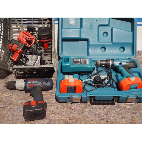 99 - Bosch and Makita cordless drills