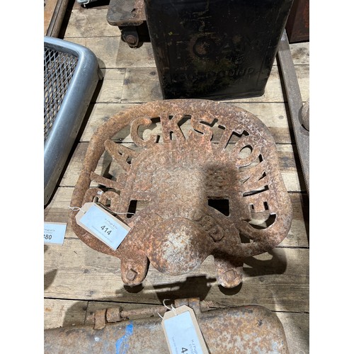 Blackstone cast iron seat with lugs
