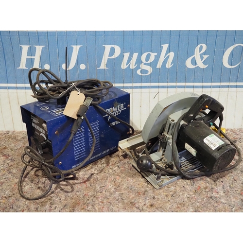 1170 - Power Plus welder and circular saw 110v