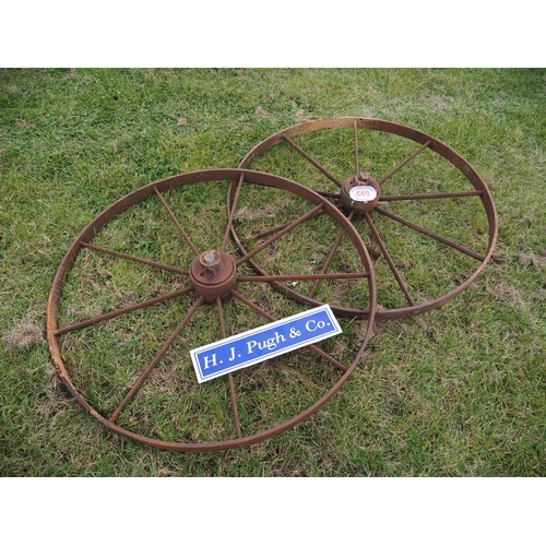 449 - 2- Cast iron wheels