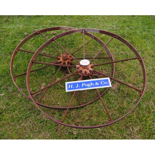450 - 2- Cast iron wheels