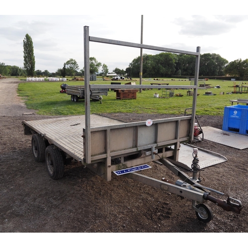 797 - Ifor Williams 10ft twin axle flat bed trailer