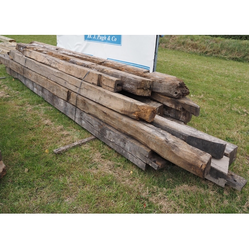 1324 - Reclaimed oak beams average 4.2m - 15