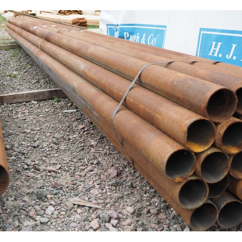 1344 - Steel tubes 8.0m x 100 dia. - 8