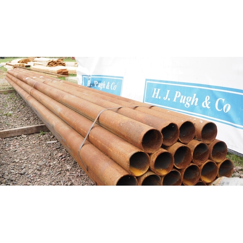 1345 - Steel tubes 8.0m x 100 dia. - 8