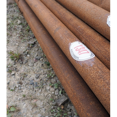 1347 - Steel tubes average 4.9m x 78 dia. - 14