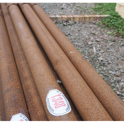 1348 - Steel tubes average 4.9m x 78 dia. - 14