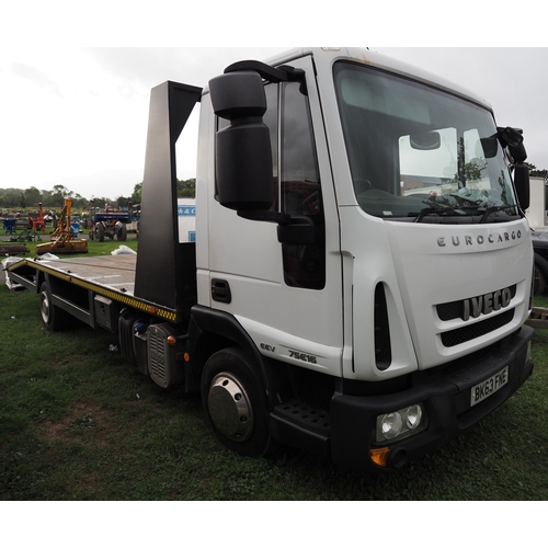 1760 - Iveco Cargo 75E15 2013 Recovery truck. MOT May 2023. Reg. BK63 FNE
Drives perfect with no faults.