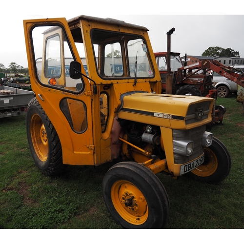 1770 - Massey Ferguson 20 tractor. 1216 hours recorded. Grass tyres, very tidy. Reg. OBA 215P