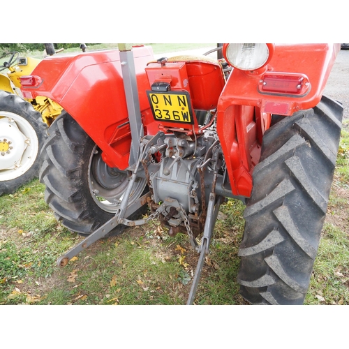 1788A - Massey Ferguson 135 tractor. Runs and drives, fitted with good tyres, roll frame and pickup hitch. R... 