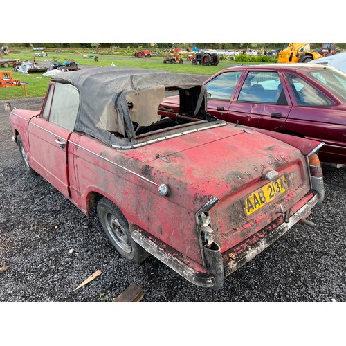 319 - Triumph Herald, 1963. Garage stored for 20 years. Reg. AAB 213A. No docs.