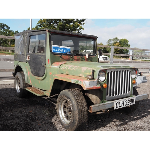 329 - Jeep/Escort vehicle for parts. It was bought for parts to rebuild a Ford Escort. Reg. OLH 399. V5