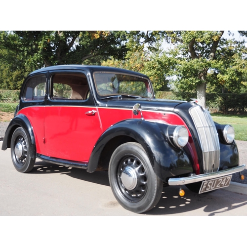334 - Morris 8 2 door saloon. 1939. 795cc. Runs but needs attention. Chassis No. SEE19416. Reg. FSU 247