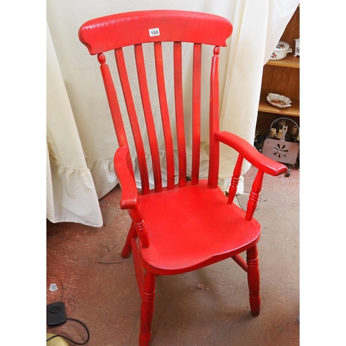 168 - Painted carver chair