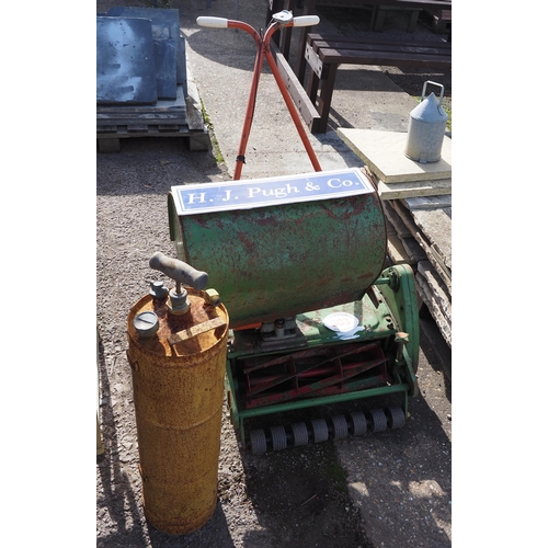 303 - Suffolk punch cylinder mower and compressor tank