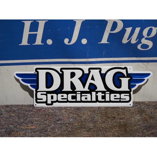 239 - Tin Sign- Drag racing NOS