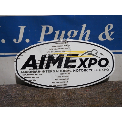 243 - Metal sign- American bike expo