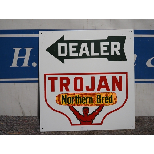 246 - Metal sign- Trojan Northern bred farm