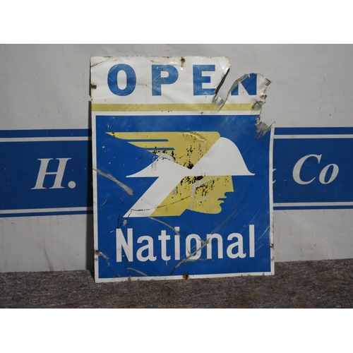 247 - Metal sign- National forecourt 1970s